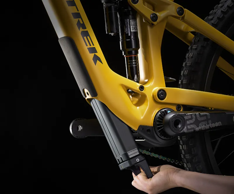 Trek Fuel EXE 9.9 XX1 AXS Full Suspension Electric Mountain Bike 2025 in Baja Yellow-1